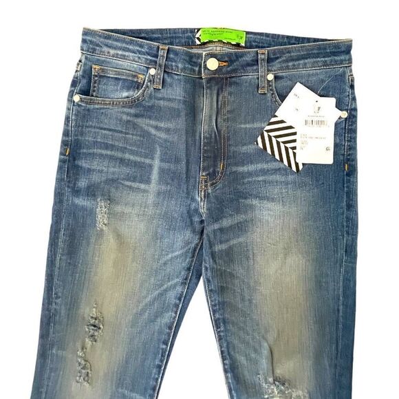 Sandrine Rose x Free People Women's Jeans Distressed Slim Indigo Size 29 NWT - Picture 5 of 11